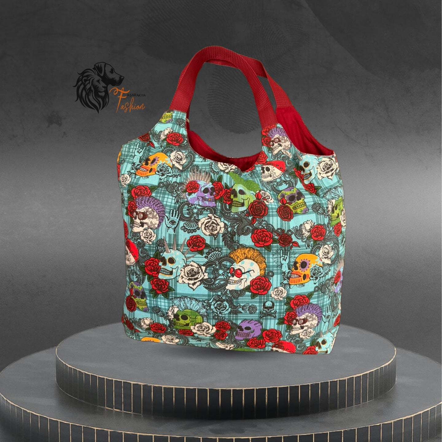 Wende Tasche, Einkaufstasche, SKULL