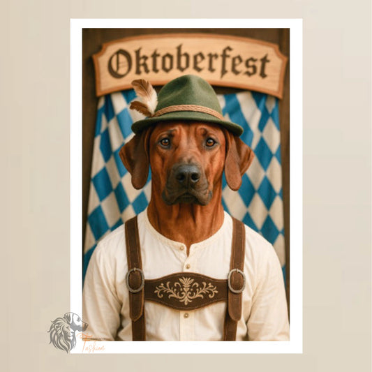 Rhodesian Ridgeback Photodruck Oktoberfest C