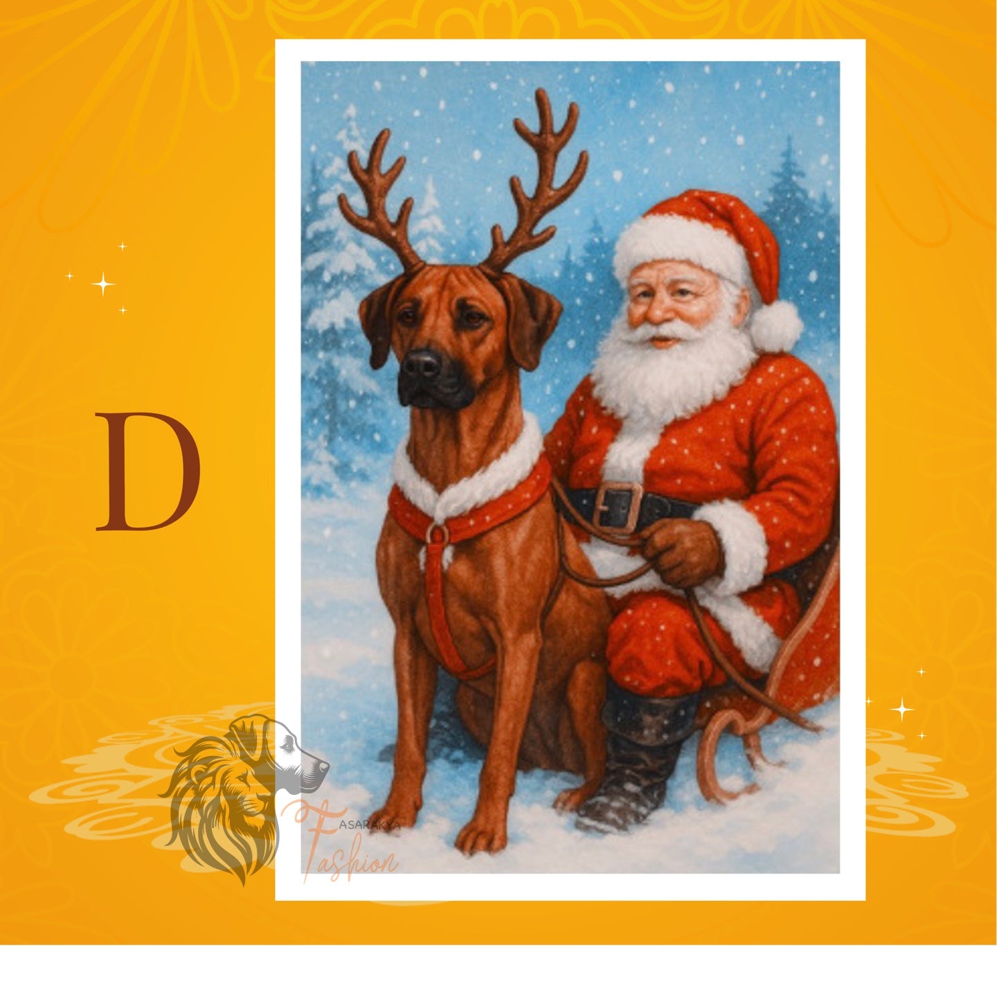 Rhodesian Ridgeback Photodruck Schlitten D