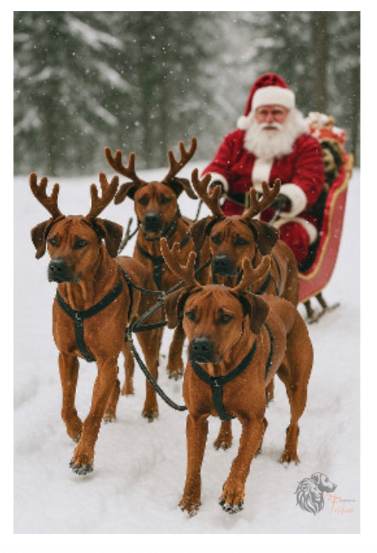 Rhodesian Ridgeback Photodruck Schlitten E