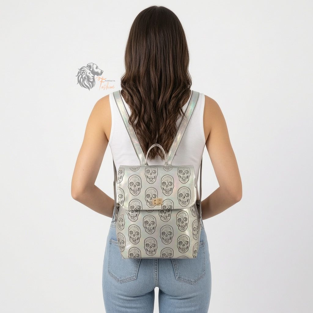 Moderner City Rucksack, City Backpack. Skull