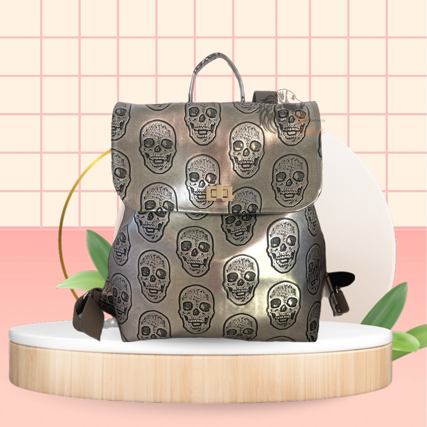 Moderner City Rucksack, City Backpack. Skull