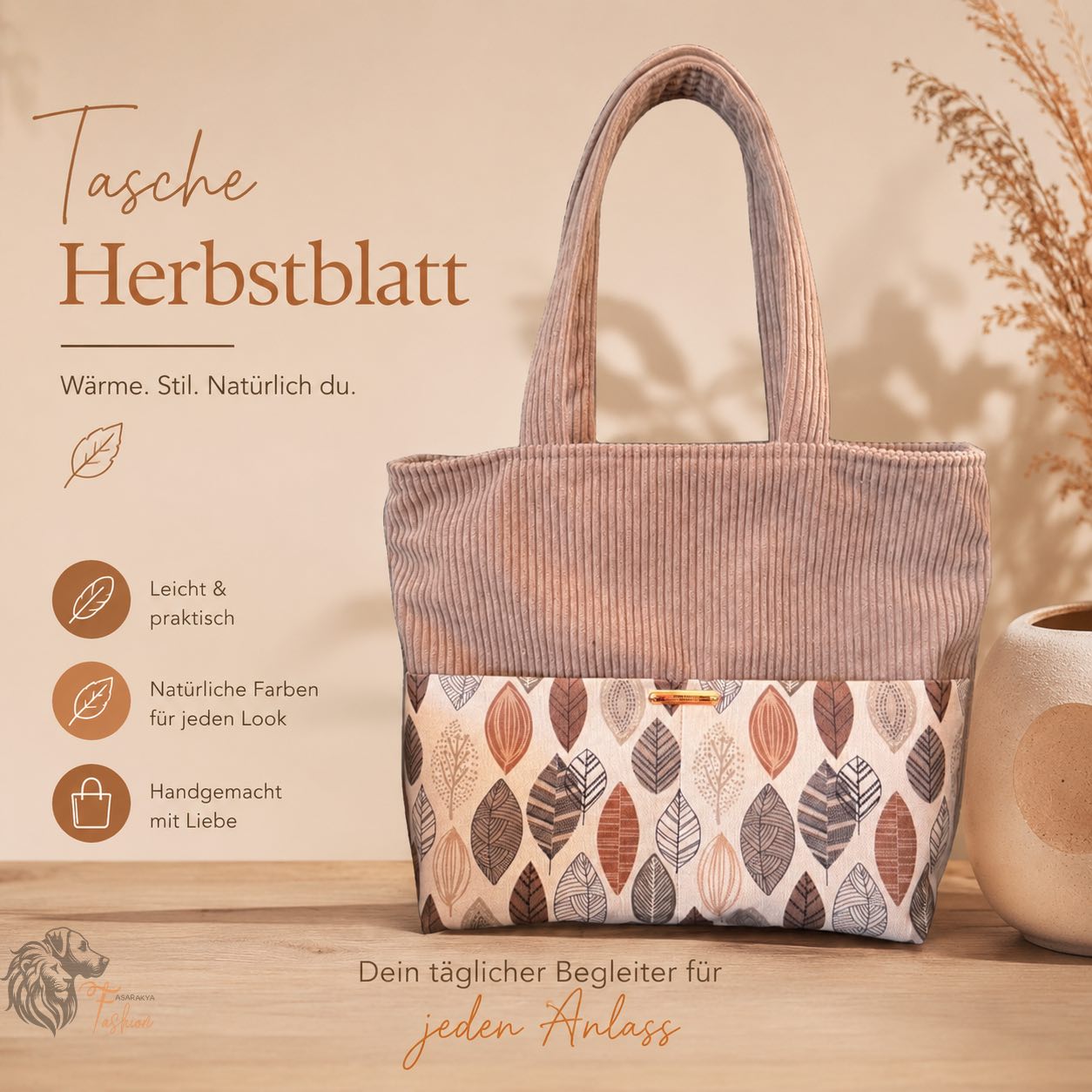 Herbstblatt - Shopper,Einkaufstasche, Stilvoll, Praktisch, Einzigartig!
