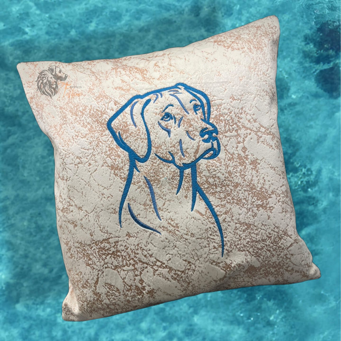 Kissenbezug- Sofakissen-Dekokissen-Rhodesian Ridgebacks (Kopf)