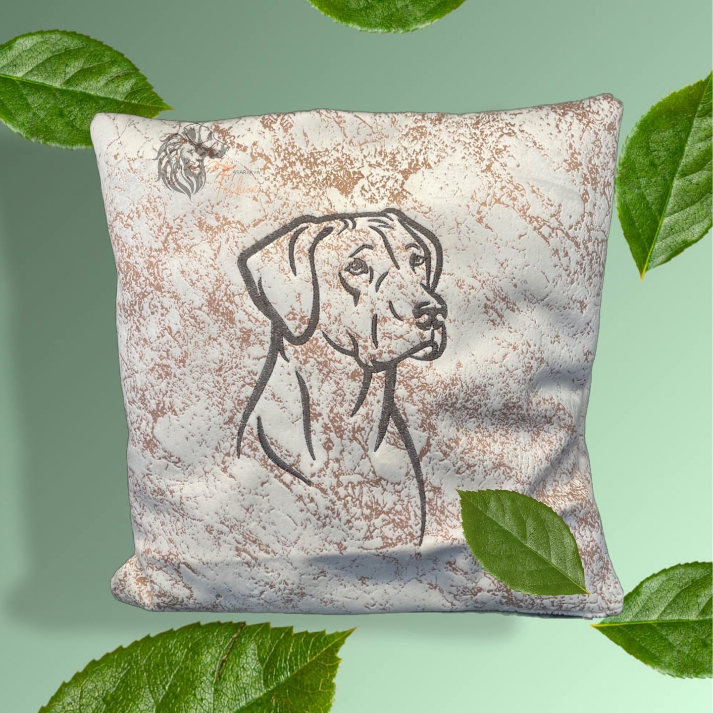 Kissenbezug- Sofakissen-Dekokissen-Rhodesian Ridgebacks (Kopf)