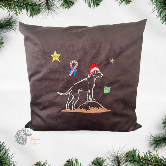Kissenbezug- Sofakissen-Dekokissen-Rhodesian Ridgebacks (Christmas)