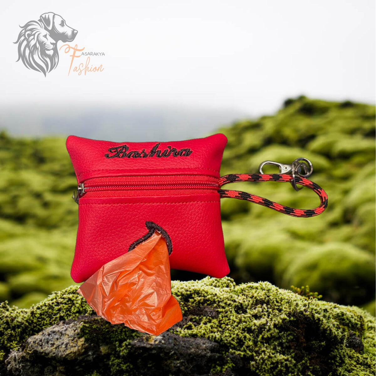 Personalized Faux Leather Poop Bag Dispenser 🐾 Solid Color