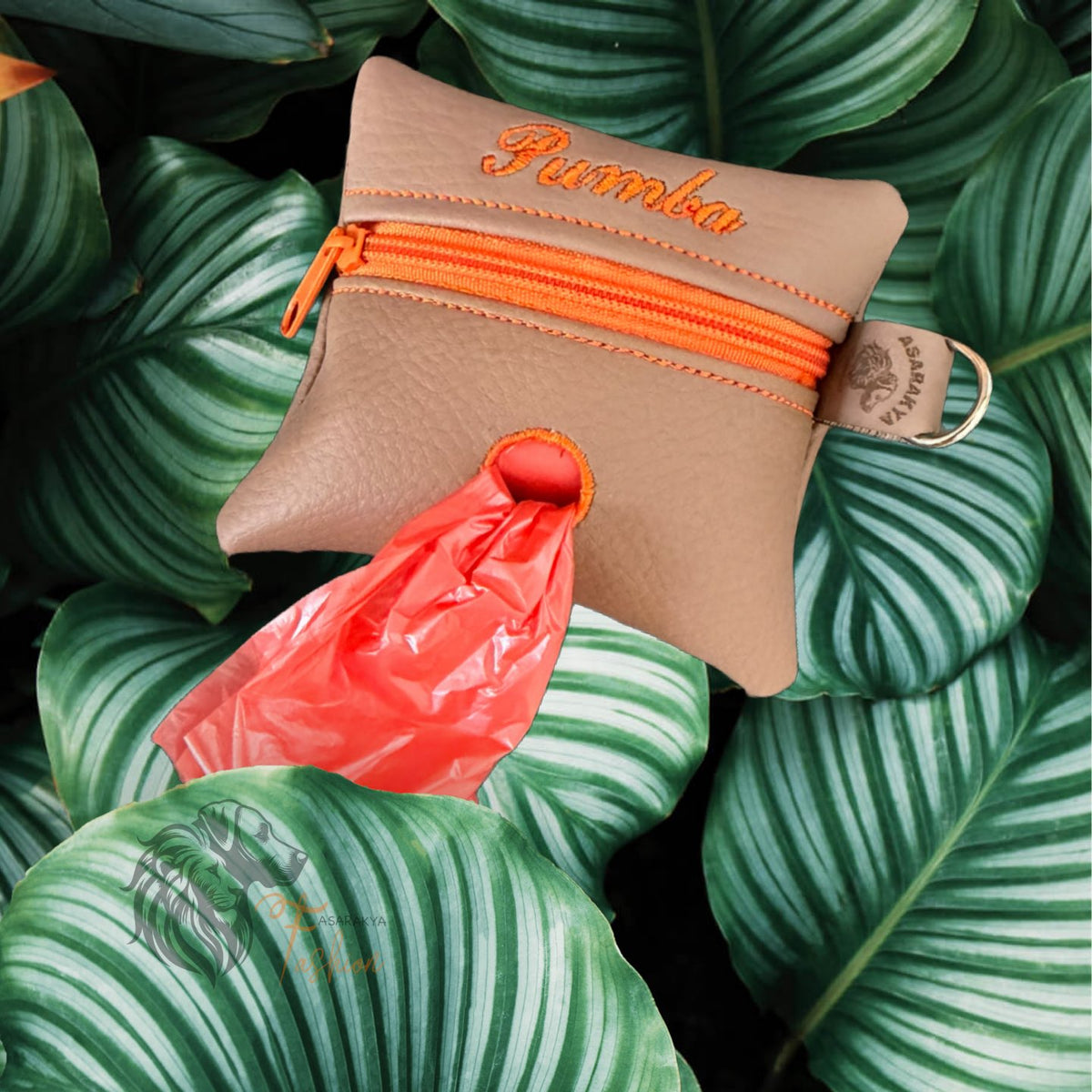 Personalized Faux Leather Poop Bag Dispenser 🐾 Solid Color
