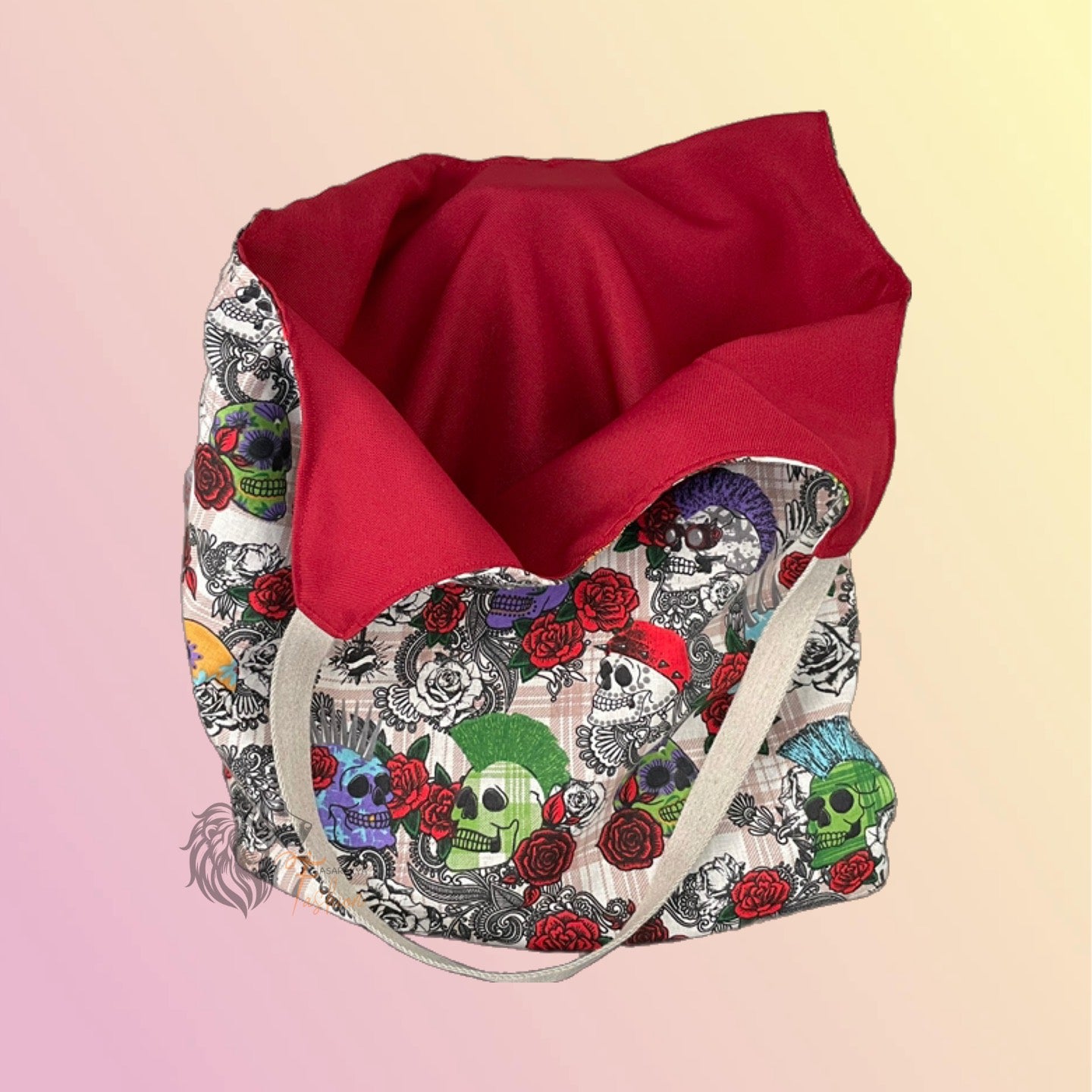 Wende Tasche, Einkaufstasche, SKULL