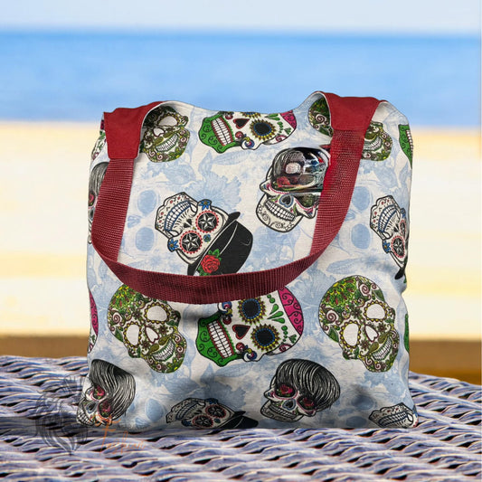 Wende Tasche, Einkaufstasche, SKULL