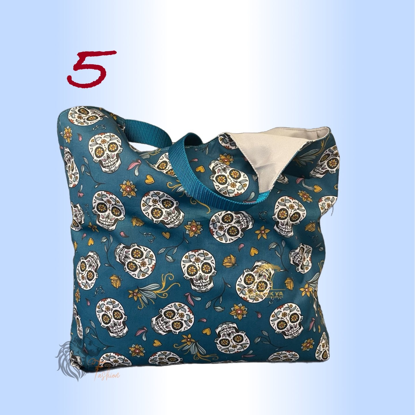 Wende Tasche, Einkaufstasche, SKULL