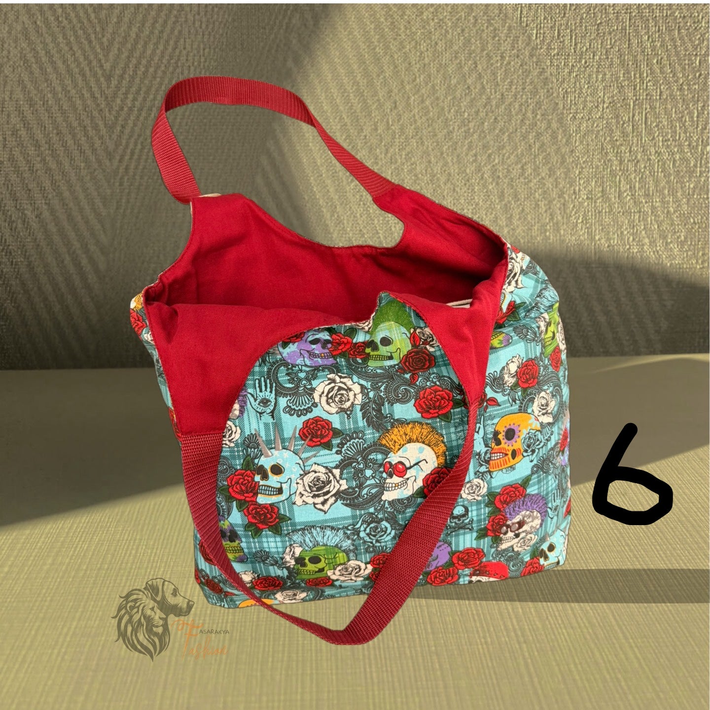 Wende Tasche, Einkaufstasche, SKULL